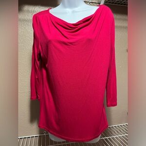 Talbots Hot Pink Soft Jersey Top